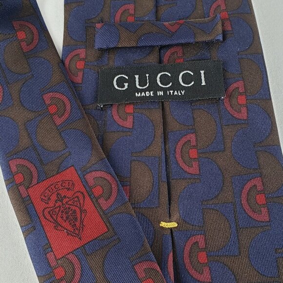 Gucci Blue Silk Mens Tie 3.5"x57" - Picture 3 of 6